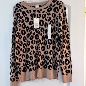 A New Day Pullover Sweater in Natural Animal Size Large